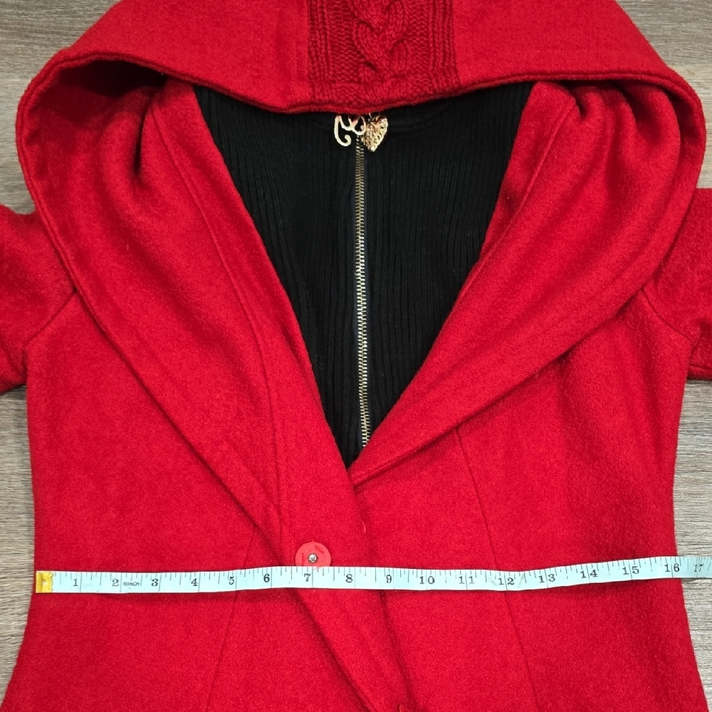 G-Star RAW Red Hooded Wool Blend Jacket | Zip Front - Picture 4 of 7